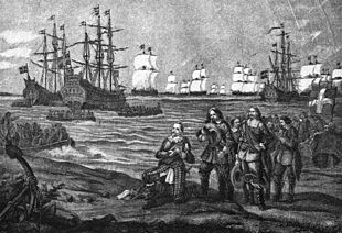 Il re Gustavo Adolfo di Svezia sbarca in Pomerania.
