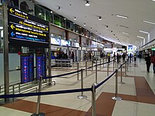 Domestic security check area of the airport