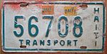 HAITI ، 1995 ، 96 وسیله نقلیه حمل و نقل ، پلاک - Flickr - woody1778a.jpg