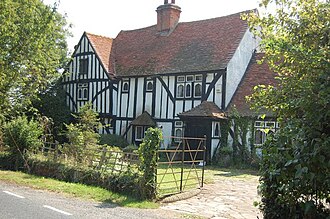 A half-timbered house in Ballards Gore. Half-Timbered House, Ballards Gore - geograph.org.uk - 942645.jpg