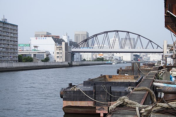 Ajigawa Bridge under construction (August 2007)