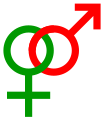 (alternative color scheme of heterosexuality symbol)