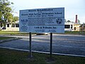 Sign about historic Elementary School restoration