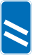200米倒數標誌，說明道路與左邊出口之間的距離（如用於快速公路，採用綠色底色）（方向可以相反說明出口在右邊）