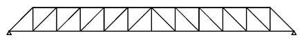 Howe truss – the diagonals are under compression under balanced loading