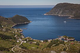 View of the small village of Husevåg