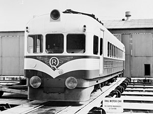 ITM3580403 1800 CLASS NEW RAILMOTOR ON TRAVERSER AT IPSWICH WORKSHOPS Dept No.QSA0945 E266.jpg