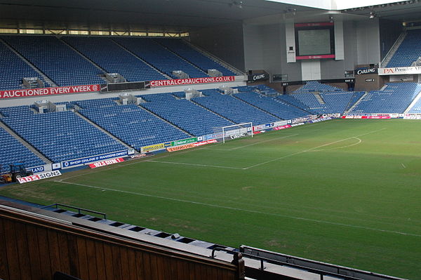 Rangers' Ibrox Stadium looking towards away supporters' section below screen (2006)