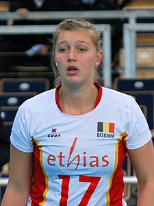 Ilka Van De Vyver - FIVB World Championship European Qualification Women Łódź January 2014.jpg