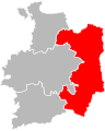 Localisation de l'arrondissement de Fougères-Vitré en Bretagne 1