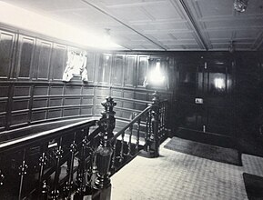 First Class stairway leading to saloon