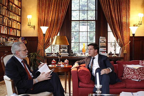 Mark Rutte, prime minister of the Netherlands, being interviewed by The Journal in 2011