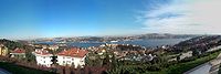 Panoramic view of the Bosporus from the hills of the Ulus neighbourhood