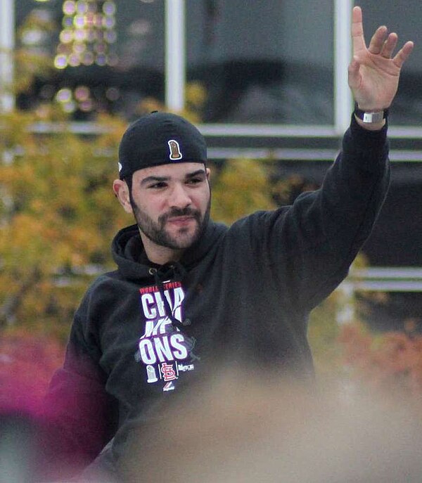 García during the 2011 World Series parade.