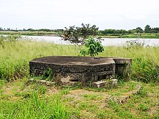 A British pillbox along the northern frontier of Province Wellesley during the Malayan Campaign. Jambatan Merdeka Pillbox 01.jpg