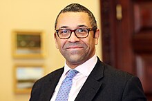 Cleverly as Minister of State for Middle East & North Africa in 2020. James Cleverly, Minister of State for Middle East & North Africa (jointly with FCO).jpg