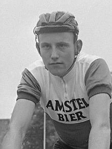 Joop Zoetemelk vêtu du maillot d'Amstel Bier en 1968.