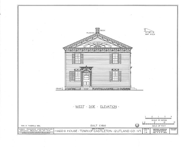 File:Josiah Harris House, Main and Mill Streets, Castleton, Rutland County, VT HABS VT,11-CAST,1- (sheet 4 of 9).tif