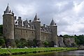 Façade sud-ouest du château des Rohan, à Josselin, Morbihan, France.