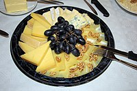 Cheese on a platter
