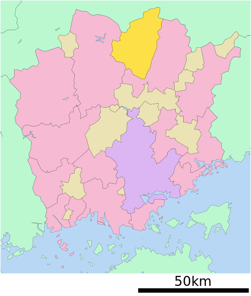 Location of Kagamino in Okayama Prefecture
