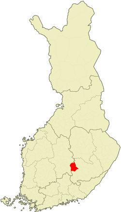 Местоположение на Kangasniemi във Финландия