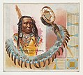 Thumbnail for File:King of the Crows, Crow, from the American Indian Chiefs series (N36) for Allen &amp; Ginter Cigarettes MET DP838929.jpg