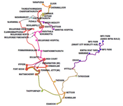 Route Map of Kochi Water Metro Kochi Water Metro Route.png