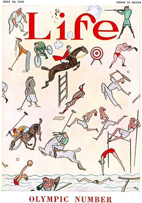 The Olympic Number of Life, 10 July 1924. Issues of general interest magazines focused on a specific subject were referred to as "numbers" and feature