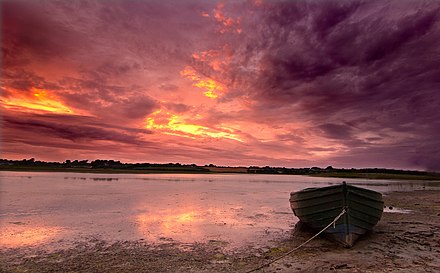 Red sky at night over Lady's Island: the communists supported building a nuclear complex nearby, as a step toward socialism in Ireland