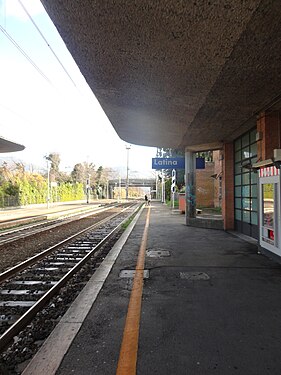 Latina railway station platform