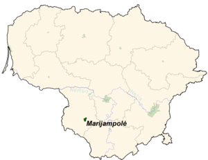 Мариямполе на карте