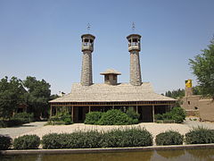 Mezquita de madera situada en el pueblo de madera de Nishapur, un pueblo único en Irán.