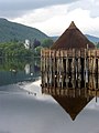 Image 10Reconstruction of a timber crannog, an ancient man-made island, on Loch Tay; several hundred crannog sites have been recorded in Scotland Credit: Dave Morris