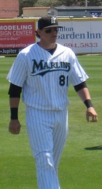 Morrison during his tenure with the Florida Marlins in 2010