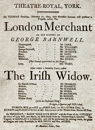 <i>The London Merchant</i> 1731 play