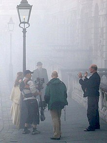 2004 filming of a 19th-century film scene set in London LondonSmog.jpg