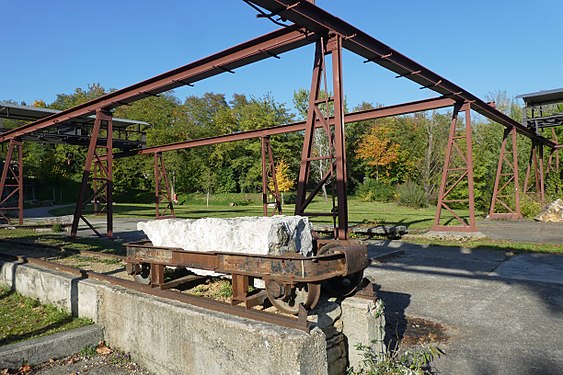 Rusty wagon for the stone transport, Stuttgart, Germany