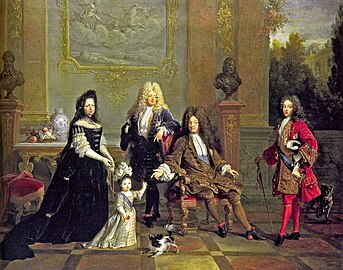 família de Luís XIV. França 1711