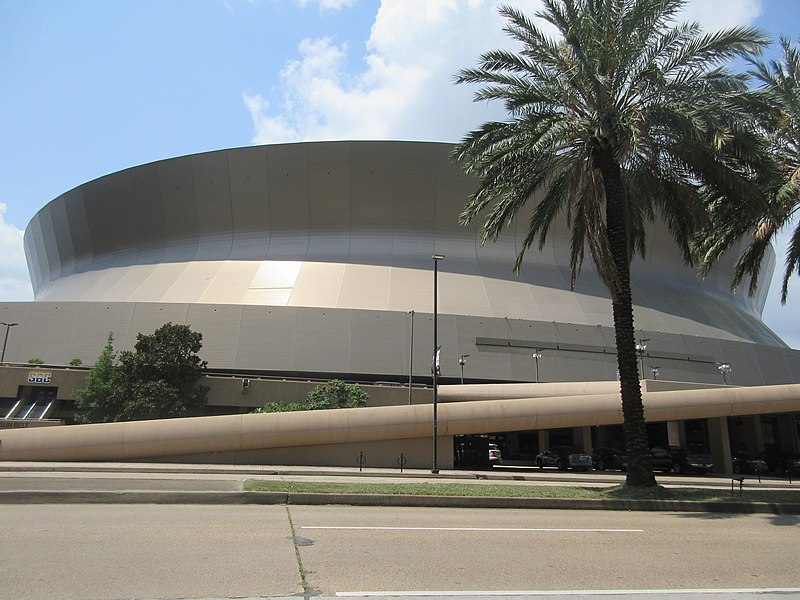 File:Louisiana Superdome from Poydras Avenue, New Orleans, July 2021 10.jpg