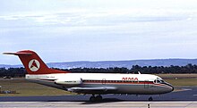 Fokker F28 Fellowship en el aeropuerto internacional de Perth (1971)