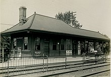 The 1904-built station depot in Mahwah Mahwah station - Bailey.jpg