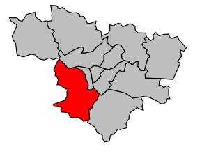 Kanton na mapě arrondissementu Agen