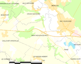 Mapa obce Saint-Aquilin-de-Pacy