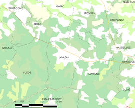 Mapa obce Lavazan