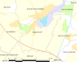 Mapa obce Rumaucourt