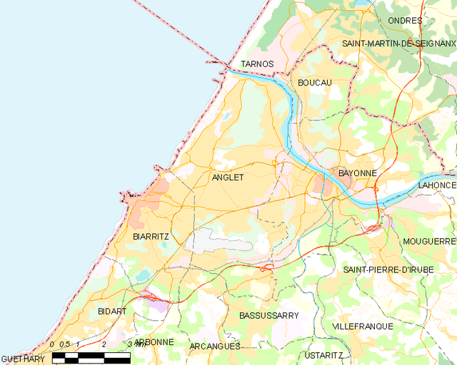 昂格莱特市镇地图