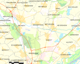 Mapa obce Geudertheim