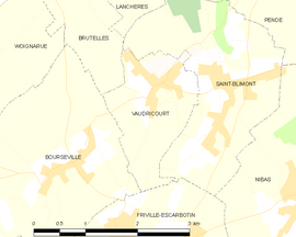 Mapa obce Vaudricourt