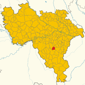 Poziția localității Calvignano